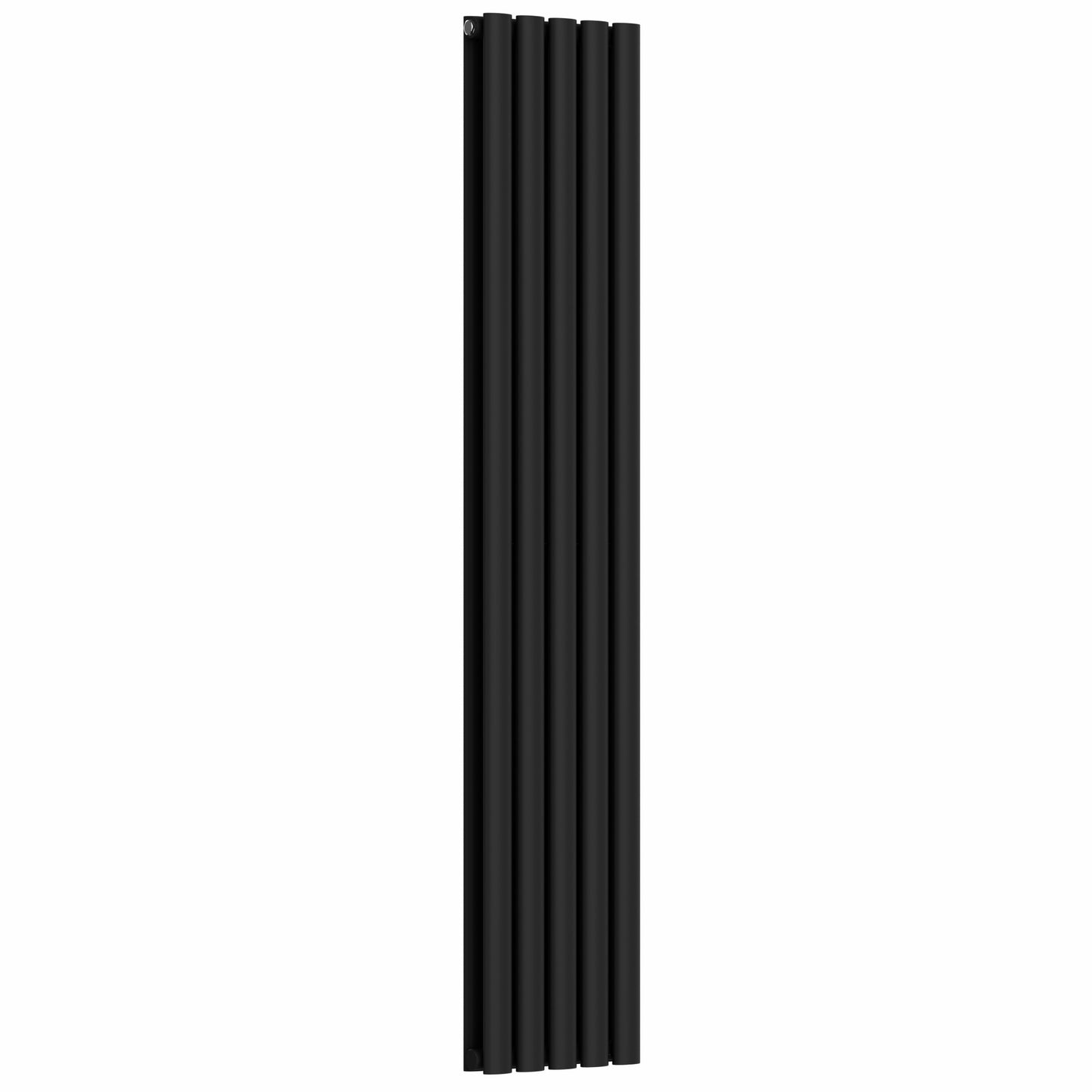 300mm x 1600mm Black Designer Vertical Double Column Radiator, 3291 BTU
