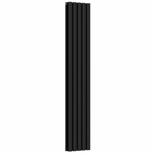 300 mm x 1600 mm, schwarzer vertikaler Designer-Doppelsäulenheizkörper, 3291 BTU 