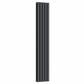 300mm x 1600mm Anthracite Gray Designer Vertical Double Column Radiator, 3291 BTU 