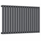 1020mm x 600mm Anthracite Gray Designer Horizontal Single Column Radiator, 2370 BTU 