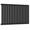 Radiateur horizontal simple colonne design noir 1 020 mm x 600 mm, 2 370 BTU