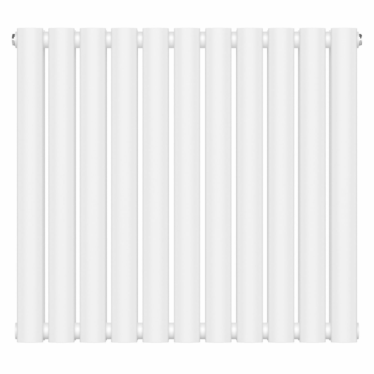  660mm x 600mm White Designer Horizontal Double Column Radiator, 2851 BTU