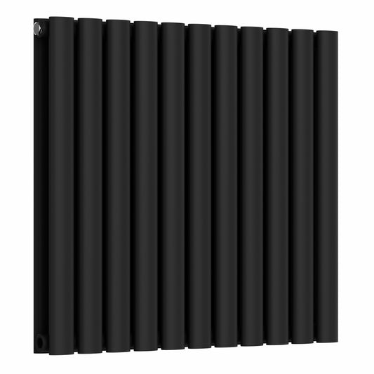 660 mm x 600 mm, schwarzer horizontaler Designer-Doppelsäulenheizkörper, 2851 BTU 