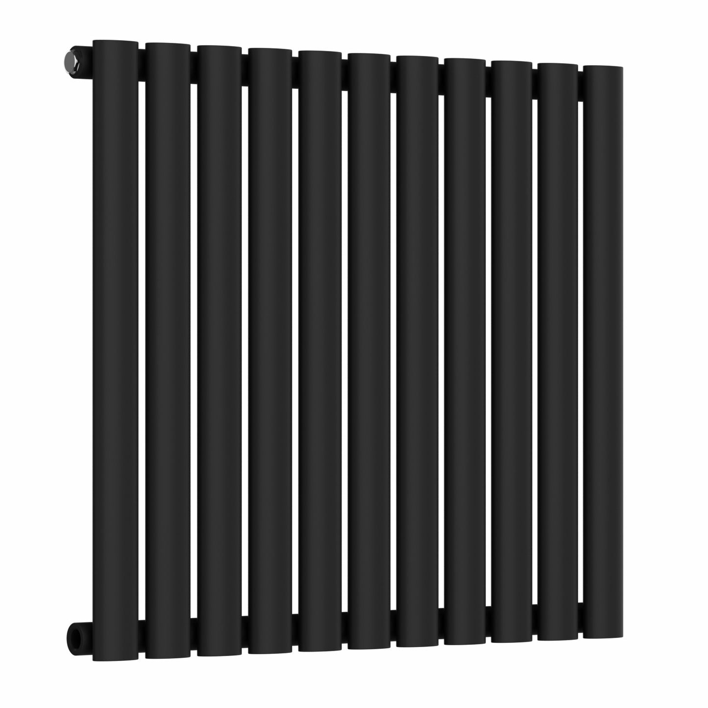  660mm x 600mm Black Designer Horizontal Single Column Radiator, 1535 BTU