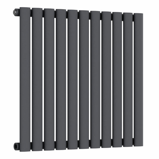 660 mm x 600 mm, anthrazitgrauer Designer-Horizontal-Einzelsäulenheizkörper, 1535 BTU 