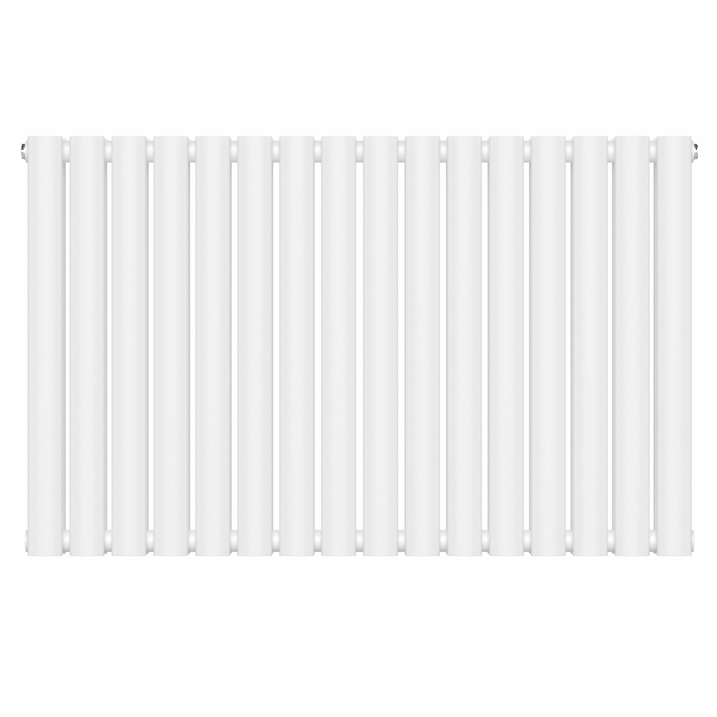 960mm x 600mm White Designer Horizontal Double Column Radiator, 4147 BTU