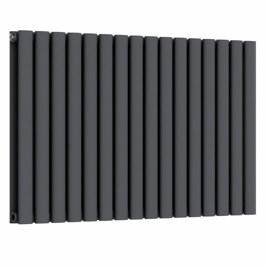 960 mm x 600 mm, anthrazitgrauer Designer-Horizontal-Doppelsäulenheizkörper, 4147 BTU 