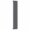 Radiateur plat vertical design gris anthracite de 300 mm x 1 600 mm, 1 705 BTU