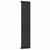 Radiateur à panneau plat vertical simple design noir 376 mm x 1 600 mm, 2 131 BTU