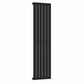 452mm x 1600mm Black Designer Vertical Single Flat Panel Radiator, 2558 BTU 