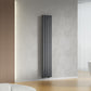 300mm x 1600mm Anthracite Gray Designer Vertical Single Column Radiator, 1695 BTU