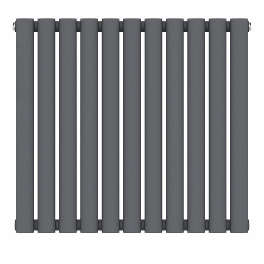660 mm x 600 mm, anthrazitgrauer Designer-Horizontal-Einzelsäulenheizkörper, 1535 BTU 