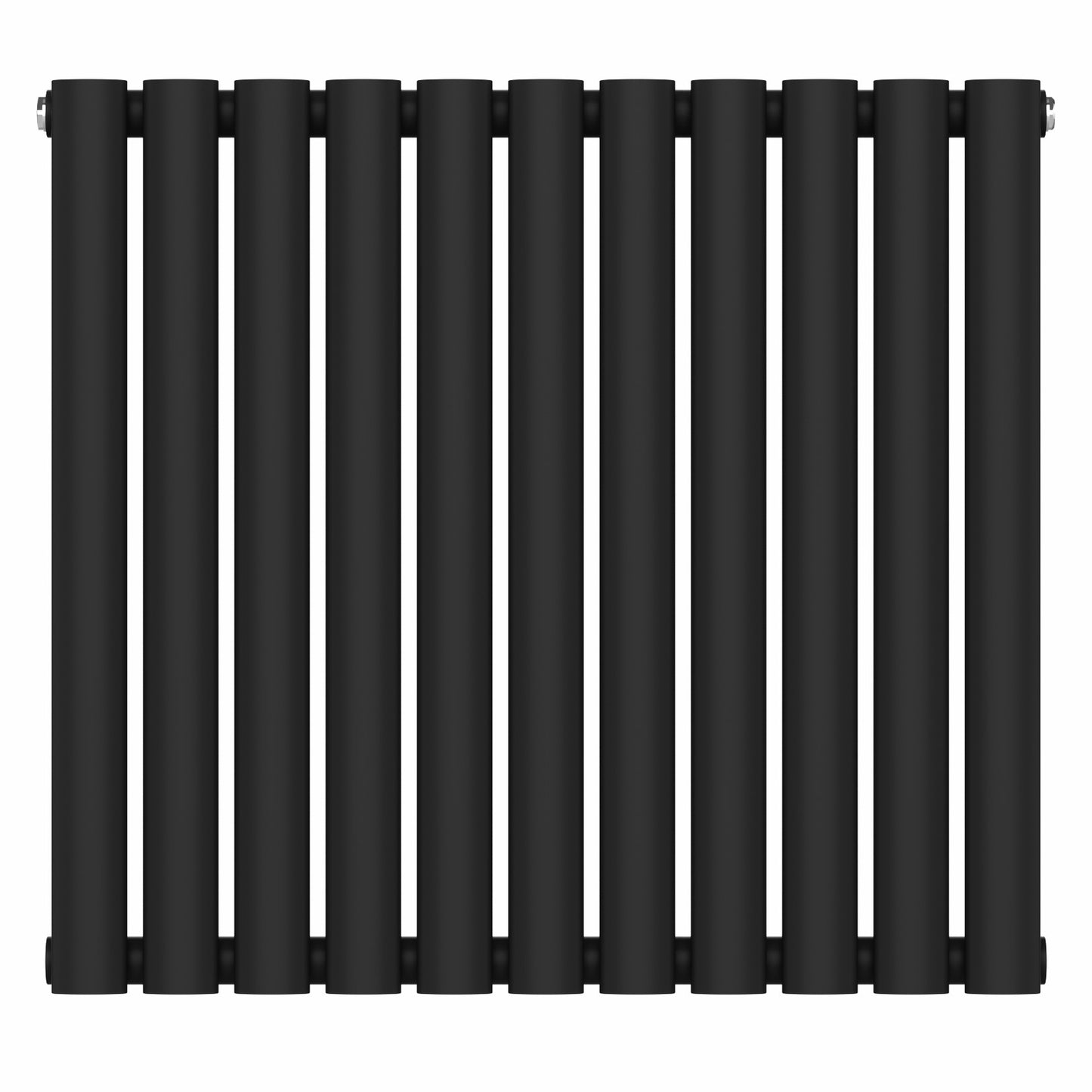  660mm x 600mm Black Designer Horizontal Single Column Radiator, 1535 BTU