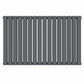 960mm x 600mm Anthracite Gray Designer Horizontal Double Column Radiator, 4147 BTU