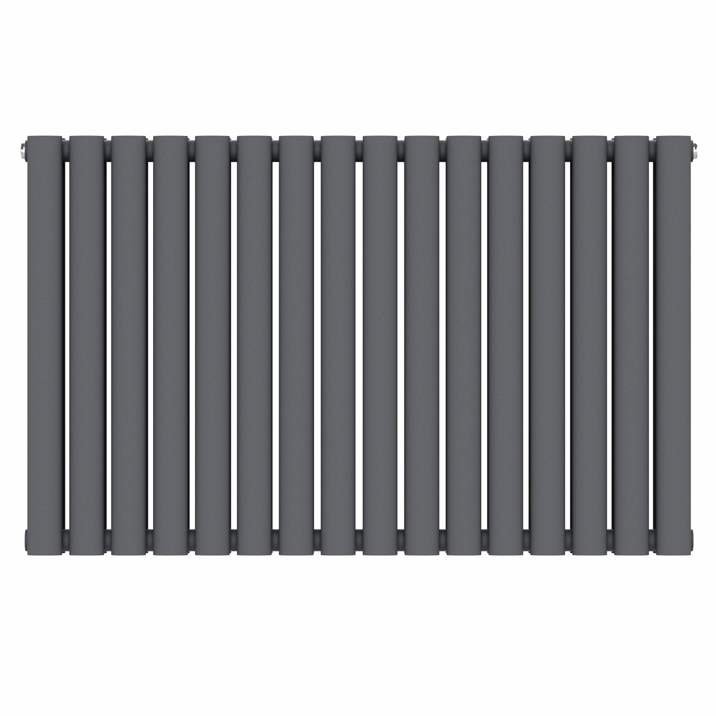 960mm x 600mm Anthracite Gray Designer Horizontal Double Column Radiator, 4147 BTU