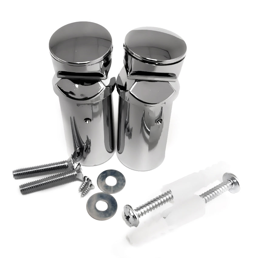  Towel Radiator Wall Brackets Pair – Universal Mounting Kit Chrome Black White Anthracite 19–25mm UK