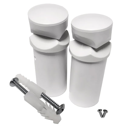  Towel Radiator Wall Brackets Pair – Universal Mounting Kit Chrome Black White Anthracite 19–25mm UK 