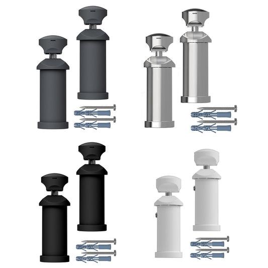 Supports de montage muraux de remplacement pour radiateur sèche-serviettes chromé à deux éléments simples 
