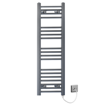  300mm Wide - 1000mm High Anthracite Grey Electric Heated Towel Rail Radiator 