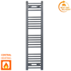 Radiateur sèche-serviettes gris anthracite de 300 mm de large et 1 200 mm de haut