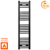 30 120 Matt Black Towel Rail Radiator Heated Warmer Wide High Central Heating