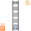 Radiateur sèche-serviettes gris anthracite de 300 mm de large et 1 400 mm de haut