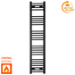 30 140 Matt Black Towel Rail Radiator Heated Warmer Wide High Central Heating 