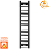 30 140 Matt Black Towel Rail Radiator Heated Warmer Wide High Central Heating