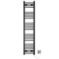 30 140 Matt Black Towel Rail Radiator Heated Warmer Wide High Electric Pre Filled Standard Manual Element 