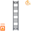 Radiateur sèche-serviettes gris anthracite de 300 mm de large et 1 600 mm de haut