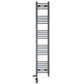 Dual Fuel 300 x 1600 mm gerader anthrazitgrauer Handtuchheizkörper – (inkl. Ventile + Elektroheizungs-Kit) 