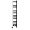 Sèche-serviettes droit bi-énergie 350 x 1800 mm, noir mat (robinets et kit de chauffage électrique inclus)