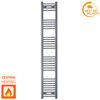 Radiateur sèche-serviettes gris anthracite de 400 mm de large et 1800 mm de haut