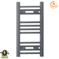 300mm Wide - 600mm High  Anthracite Grey Electric Heated Towel Rail Radiator 