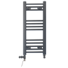 Sèche-serviettes droit bi-énergie 300 x 700 mm gris anthracite (robinets et kit de chauffage électrique inclus)
