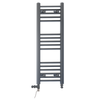 Sèche-serviettes droit bi-énergie 300 x 900 mm gris anthracite (robinets et kit de chauffage électrique inclus)