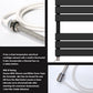 550 x 800mm Black Electric Heated Towel Rail Radiator – Flat Panel Designer 400W Pre Filled UK 