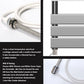 500 x 800mm Chrome Electric Heated Towel Rail Radiator – Flat Panel Designer 400W Pre Filled UK 
