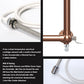 Dual Fuel Traditional Brass Heated Towel Rail 500 x 750mm Charlotte (Incl. Valves + Electric Heating Kit) 