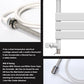 Dual Fuel 550 x 800mm Flat Panel White Heated Towel Rail Radiator - (incl. Valves + Electric Heating Kit) 