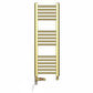 Dual Fuel 300 x 900mm Shiny Gold Heated Towel Rail Radiator- (incl. Valves + Electric Heating Kit) 
