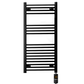 400mm x 1000mm Black Heated Towel Rail Radiator | Dual Fuel 19mm Tube 