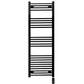 400mm x 1400mm Black Heated Towel Rail Radiator | Dual Fuel 19mm Tube 