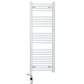 400mm x 1400mm White Heated Towel Rail Radiator | Dual Fuel 19mm Tube 