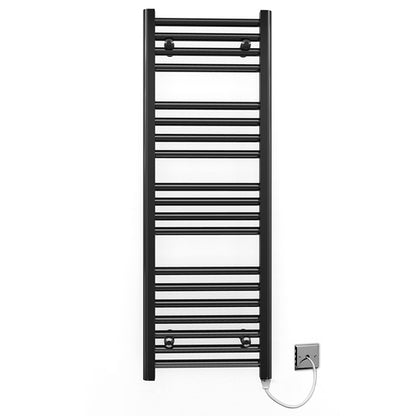  500mm Wide - 1000mm High Flat Black Electric Heated Towel Rail Radiator 