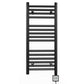 350mm Wide - 800mm High Flat Black Electric Heated Towel Rail Radiator 