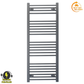 450mm Wide - 1200mm High  Anthracite Grey Electric Heated Towel Rail Radiator 