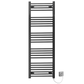 45 140 Matt Black Towel Rail Radiator Heated Warmer Wide High Electric Pre Filled Standard Manual Element 0005fd7e bf29 4749 afdf 2a7ec3a5198b 