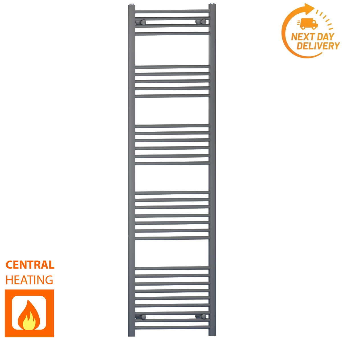  Radiateur sèche-serviettes gris anthracite de 450 mm de large et 1800 mm de haut