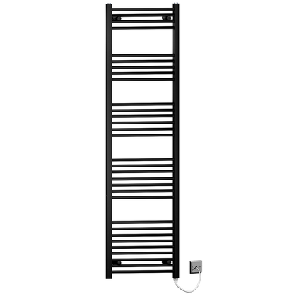  Radiateur sèche-serviettes électrique noir mat de 450 mm de large et 1800 mm de haut 